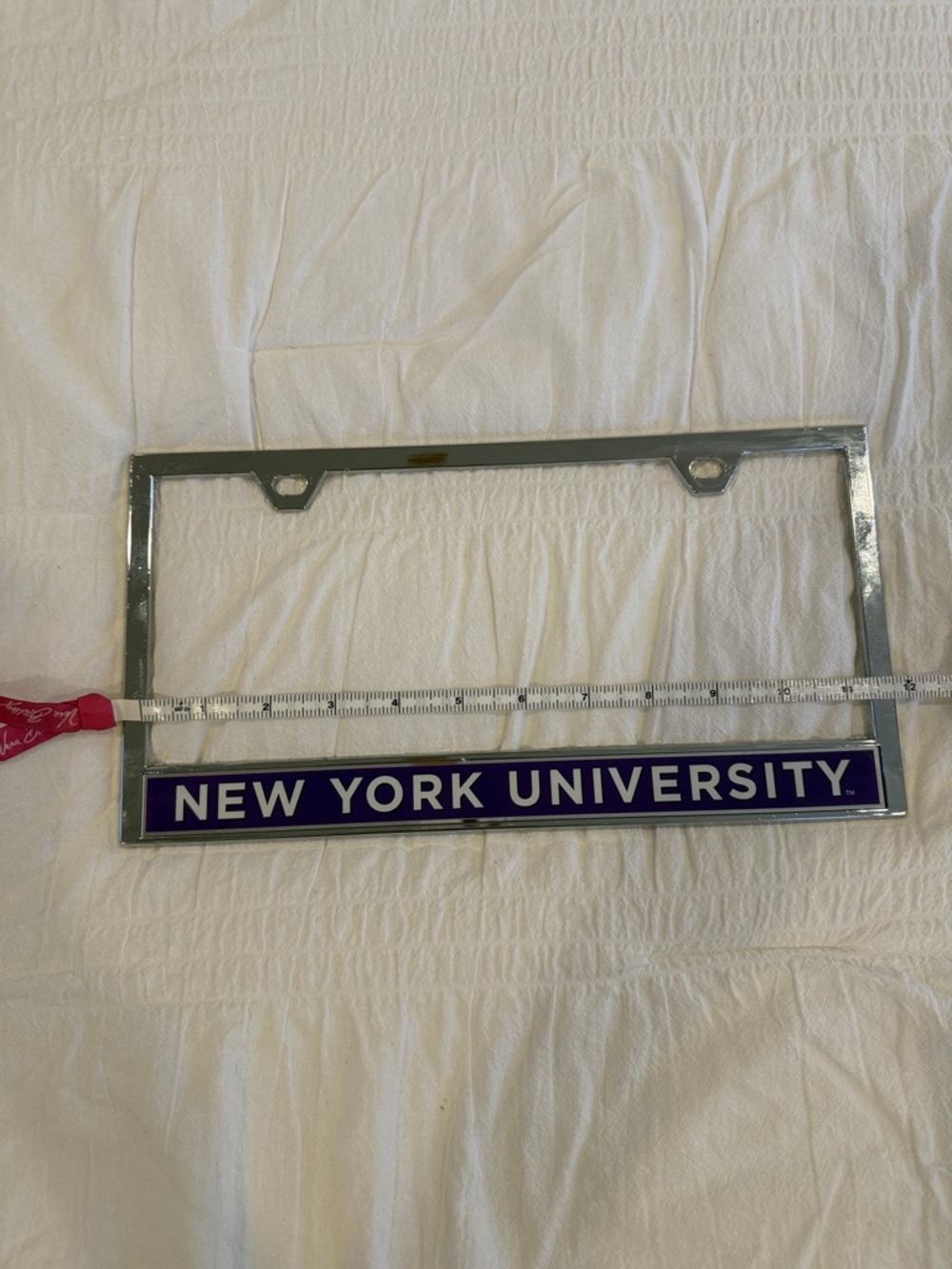 NYU Metal License Plate Frame - Picture 4 of 6